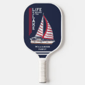 ネイビモダンー航海のブルーファミリーレイクハウス ピックルボールラケット (正面)