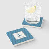 ネイビモダンー航海の姓いかり ストーンコースター (横)