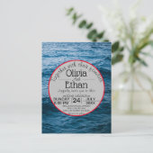 ネイビモダンー航海の結婚式招待状 インビテーションポストカード (スタンド正面)