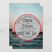 ネイビモダンー航海の結婚式招待状 招待状 (正面/裏面)