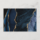 ネイビモダンー金ゴールドアガートライトブルー結婚ズ詳細 エンクロージャーカード (裏面)