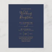 ネイビモダンー金ゴールド予算結婚式レセプション (正面)