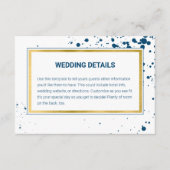 ネイビモダンー金ゴールド結婚の詳細エンクロージャカード エンクロージャーカード (正面)