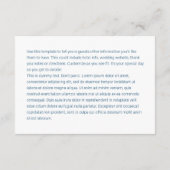 ネイビモダンー金ゴールド結婚の詳細エンクロージャカード エンクロージャーカード (裏面)