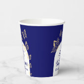 ネイビモダンー金ゴールド蝶の素晴らしい誕生日 紙コップ (左)