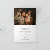 ネイビモダンー6フォトコラージュ結婚のサンキューカード サンキューカード (内部)