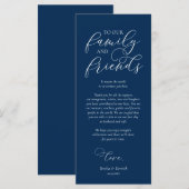 ネイビモダンー、ディナープレイス設定サンキューカード プログラム (正面/裏面)