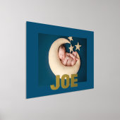 ネイビモダンー |編集可能な文字金ゴールド写真 箔ポスター (レイダウン)