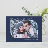 ネイビモダンー&金ゴールドラブ&ライトハヌッカフォトホール シーズンカード (スタンド正面)