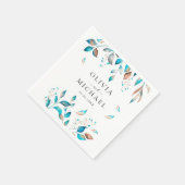 ネイビモダン素朴結婚ー スタンダードカクテルナプキン (角)