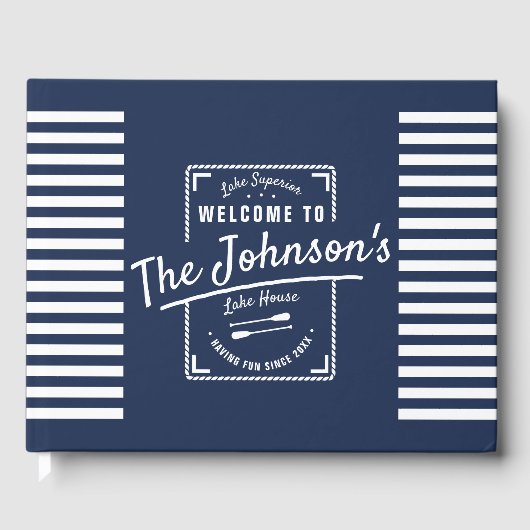 ネイビユニークーストライプビーチハウス ゲストブック (正面)
