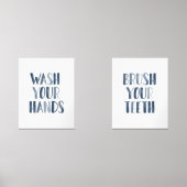 ネイビーあなたの手を洗う歯磨きバスルーム (正面)