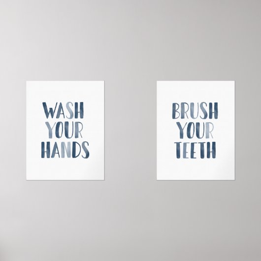 ネイビーあなたの手を洗う歯磨きバスルーム (正面)