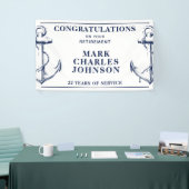 ネイビーいかり航海の退職 横断幕 (トレードショー)