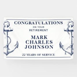 ネイビーいかり航海の退職 横断幕