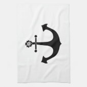 ネイビーいかり キッチンタオル (縦)