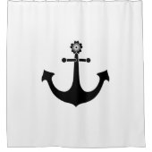 ネイビーいかり シャワーカーテン (正面)