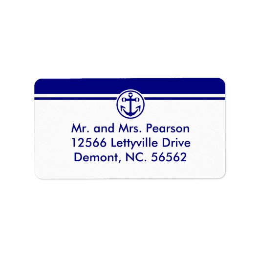 ネイビーいかり ラベル (正面)