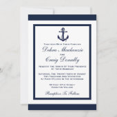 ネイビーいかり-結婚式招待状 招待状 (正面)