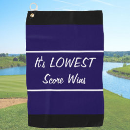 ネイビーおもしろいブルー最低スコアがゴルファーのギフトを勝ち取る ゴルフタオル