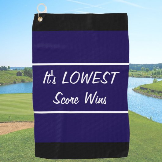 ネイビーおもしろいブルー最低スコアがゴルファーのギフトを勝ち取る ゴルフタオル