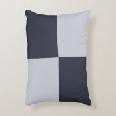 ネイビーおよびグレーの長方形 アクセントクッション (正面(垂直))