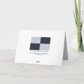 ネイビーおよびグレーの長方形 カード (裏面)