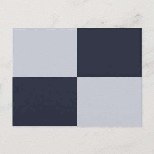 ネイビーおよびグレーの長方形 ポストカード (正面)
