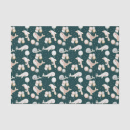 ネイビーかわいらしブルーピンクグレーホエールドルフィンバルーン 薄葉紙