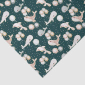 ネイビーかわいらしブルーピンクグレーホエールドルフィンバルーン 薄葉紙 (詳細)