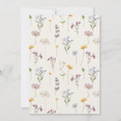 ネイビーかわいらし春ワイルドフラワーメドーガーデン セーブザデート (裏面)