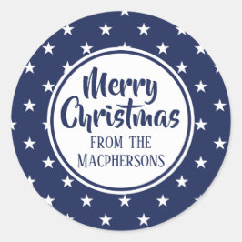 ネイビーがクリスマスステッカーを主演 ラウンドシール