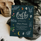 ネイビーこうもりバティで赤ちゃんシャワー 招待状