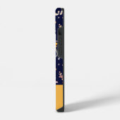 ネイビーとイエローの野の花 iPhoneケース (左側面)