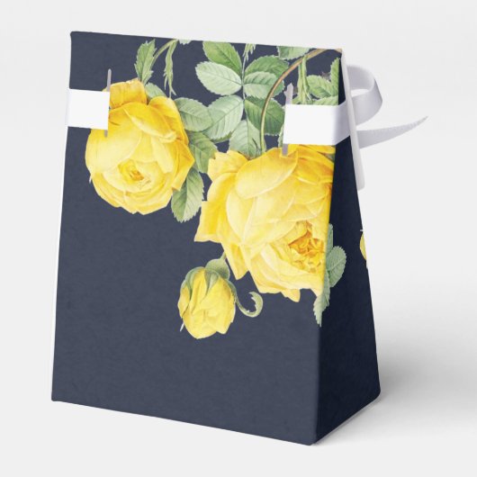 ネイビーとイエローローズロマンチック結婚ズ フェイバーボックス (裏面サイド)