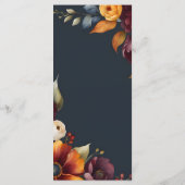 ネイビーとイエロー秋ワイルドフラー結婚ズ メニュー (裏面)