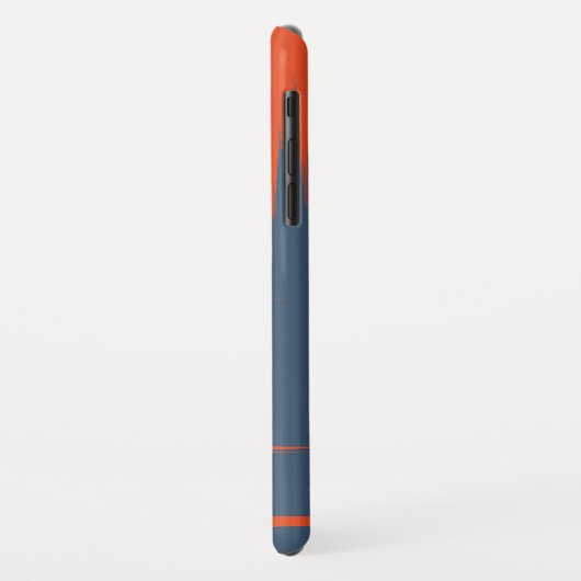 ネイビーとオレンジ Case-Mate iPhoneケース (裏面/左)