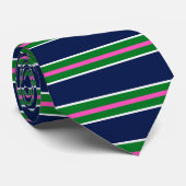 ネイビーとグリーンのネクタイ ネクタイ (ロール)