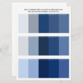 ネイビーとグレーのカラー結婚パレット (正面/裏面)