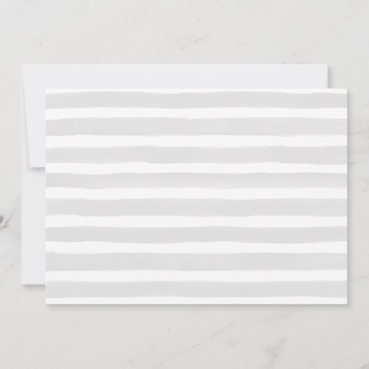 ネイビーとグレーの男の赤ちゃん写真の誕生のお知らせ 案内状 (裏面)