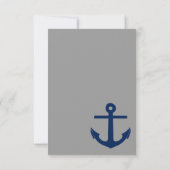 ネイビーとグレーの航海アンカー返信カード 出欠カード (裏面)