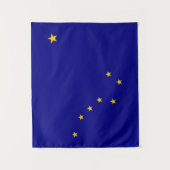 ネイビーとゴールドのビッグディッパーと北極星のアラスカ タペストリー (正面)