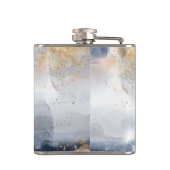 ネイビーとゴールドのブライダルシャワーラッピングフラスコ フラスク (裏面)