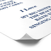 ネイビーとゴールドのボウタイ　ファーストバースデー マイルストーン ポスター (角)