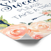 ネイビーとゴールドの結婚式看板 | ブライダルシャワーの看板 ポスター (角)