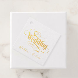 ネイビーとゴールドの航海ボート ゴールドフレーム ウェディング フェイバータグ