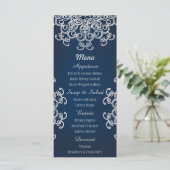 ネイビーとシルバーのインディアンスタイルカード メニュー (スタンド正面)