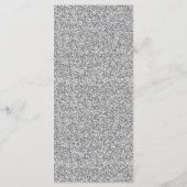 ネイビーとシルバーのグリッターパーソナライズされたメニューカード メニュー (裏面)