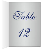 ネイビーとシルバーのテーブル番号カード (内側 (右))