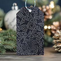 ネイビーとシルバーのホリデー ポストカード